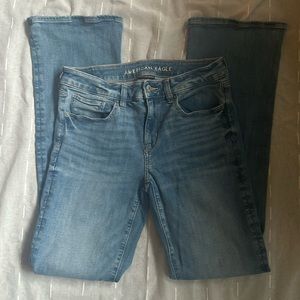 American Eagle Next Level Low Rise Kick Boot Jeans. 8 LONG
